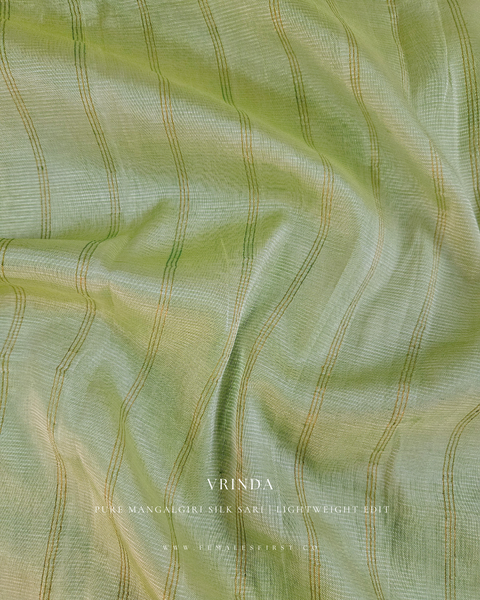 Pastel Cool Green Mangalgiri Silk