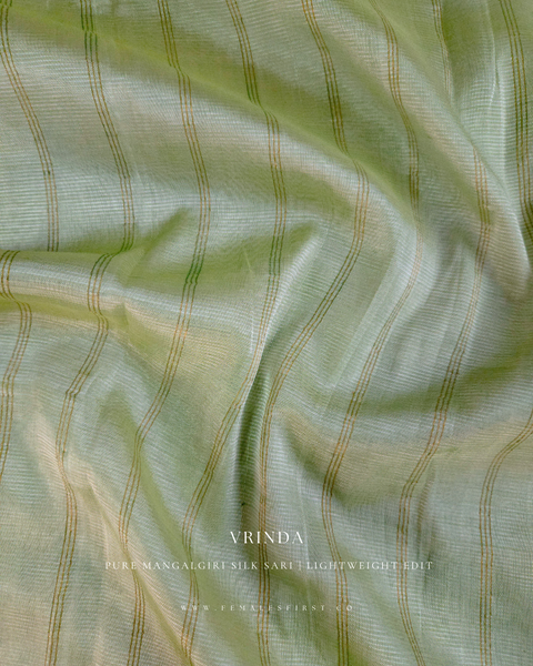 Pastel Cool Green Mangalgiri Silk