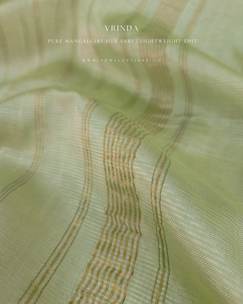 Pastel Cool Green Mangalgiri Silk