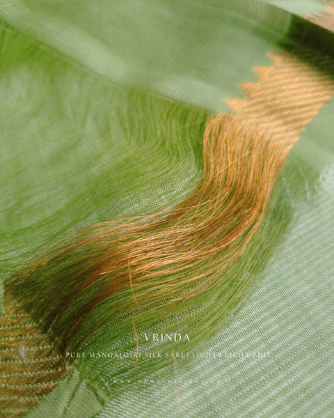 Pastel Cool Green Mangalgiri Silk