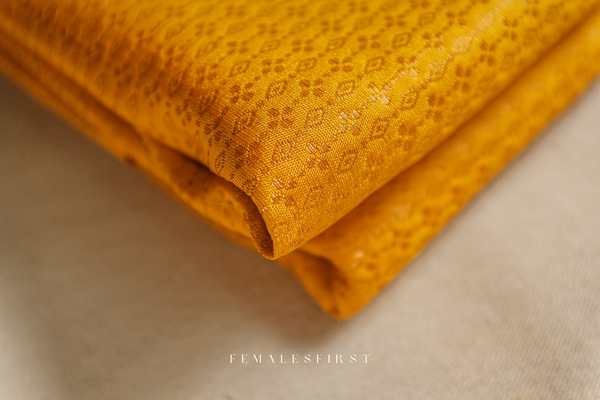 Kubera Pattu in Marigold Yellow
