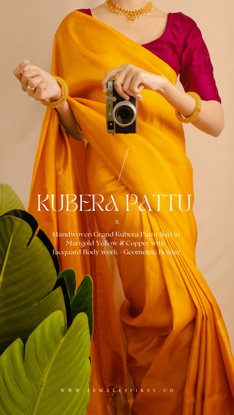 Kubera Pattu in Marigold Yellow