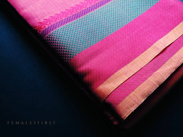 Pink Cotton Sari