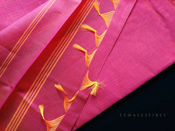 Pink Cotton Sari